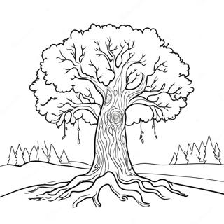 Winter Tree Coloring Page 40503-32360