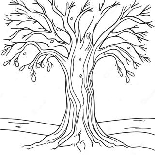 Snowy Winter Tree Coloring Page 40504-32361