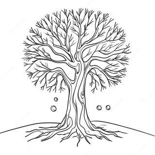 Snowy Winter Tree Coloring Page 40504-32363