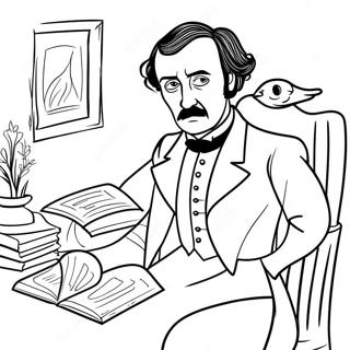 Edgar Allan Poe Coloring Page 40513-32369