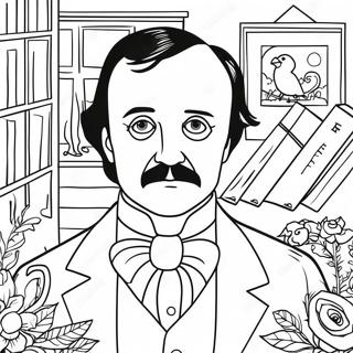 Edgar Allan Poe Coloring Page 40513-32371