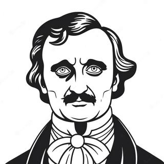 Mysterious Edgar Allan Poe Portrait Coloring Page 40514-32366