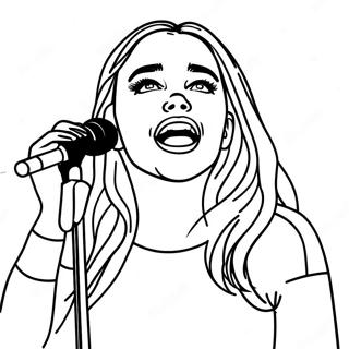 Sabrina Carpenter Singing On Stage Coloring Page 40524-32379