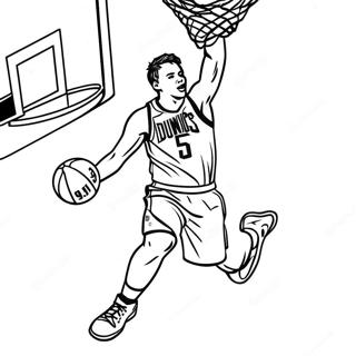 Luka Doncic Dunking Basketball Coloring Page 40534-32386