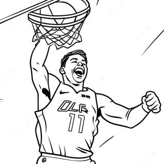 Luka Doncic Dunking Basketball Coloring Page 40534-32388