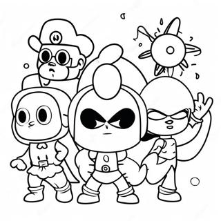 Colorful 80s Cartoon Heroes Coloring Page 40564-32409