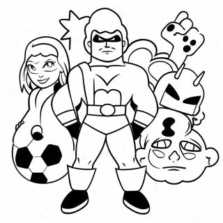 Colorful 80s Cartoon Heroes Coloring Page 40564-32411