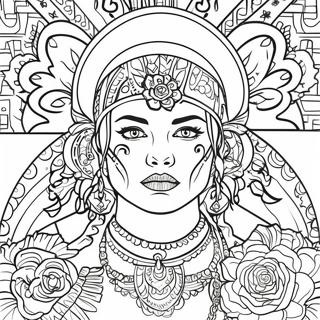 Old School Chicano Art Coloring Page 40573-32414