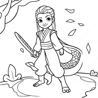 Raya And The Last Dragon Coloring Page 4057-3279