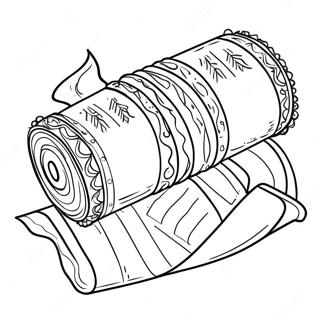 Colorful Torah Scroll Coloring Page 40614-32451