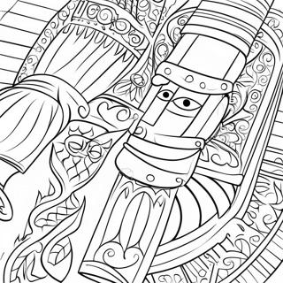 Colorful Torah Scroll Coloring Page 40614-32452