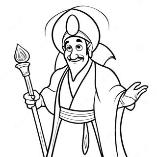 Jafar With Magical Staff Coloring Page 40624-32457