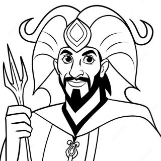 Jafar With Magical Staff Coloring Page 40624-32460