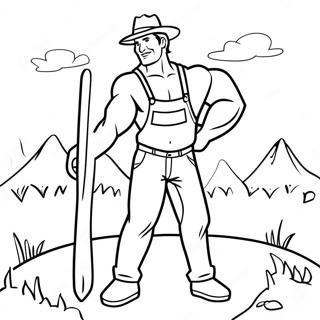 Cain With A Farm Tool Coloring Page 40634-32474