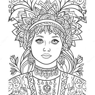 Ukrainian Folk Art Coloring Page 40643-32467