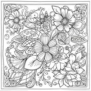 Traditional Ukrainian Embroidery Coloring Page 40644-32472