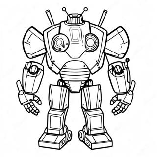 Mech Robot Coloring Page 40663-32483