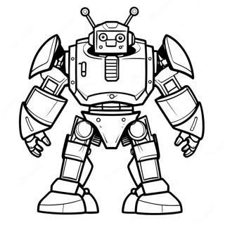 Mech Robot Coloring Page 40663-32484