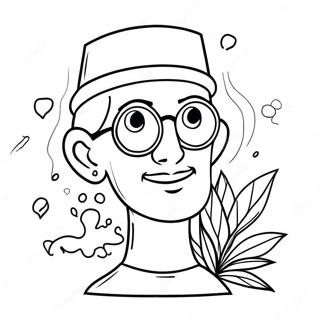 Pothead Stoner Coloring Page 4066-3287