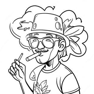 Pothead Stoner Coloring Page 4066-3366