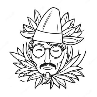 Pothead Stoner Coloring Page 4066-3367