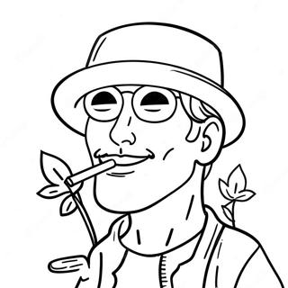 Pothead Stoner Coloring Page 4066-3368