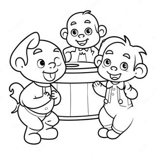 Playful Little Rascals Coloring Page 40674-32501