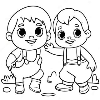 Playful Little Rascals Coloring Page 40674-32503