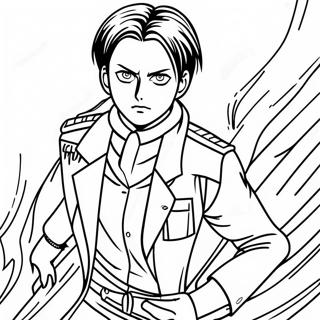 Levi Ackerman Attack On Titan Coloring Page 40683-32499