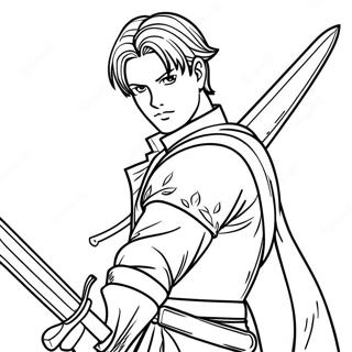 Levi With Sword Coloring Page 40684-32505