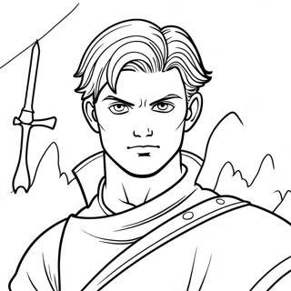 Levi With Sword Coloring Page 40684-32506