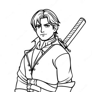 Levi With Sword Coloring Page 40684-32507