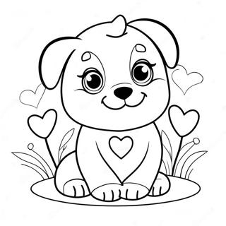 Cute Valentine S Puppy Coloring Page 40703-32519