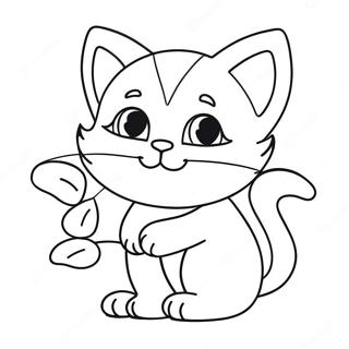 Adorable Valentine S Kitten Coloring Page 40704-32523