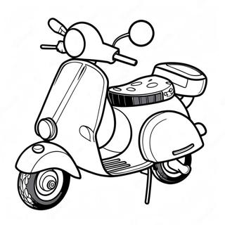 Cool Scooter With Stickers Coloring Page 40714-32530