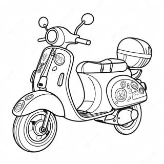 Cool Scooter With Stickers Coloring Page 40714-32531