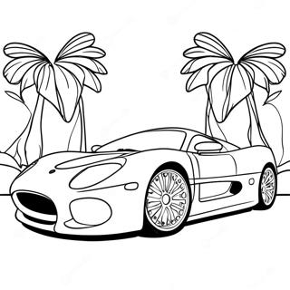 Sleek Jaguar Sports Car Coloring Page 40724-32537