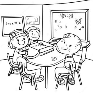 Fun Second Grade Classroom Coloring Page 40744-32553