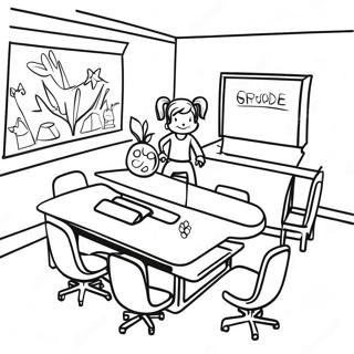 Fun Second Grade Classroom Coloring Page 40744-32554