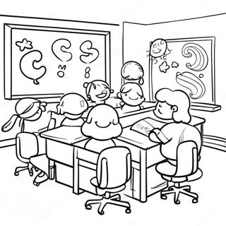 Fun Second Grade Classroom Coloring Page 40744-32555