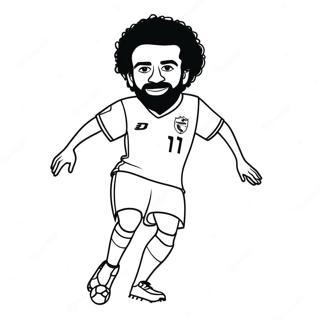 Mo Salah Dribbling The Ball Coloring Page 40754-32562