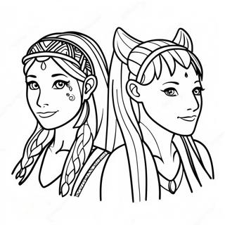 Colorful Avatar Characters Coloring Page 40764-32569