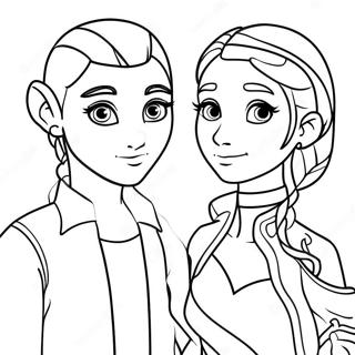 Colorful Avatar Characters Coloring Page 40764-32570