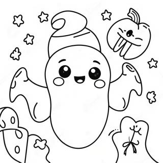 Kawaii Halloween Coloring Pages