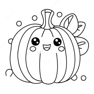 Cute Kawaii Pumpkin Coloring Page 40794-32598