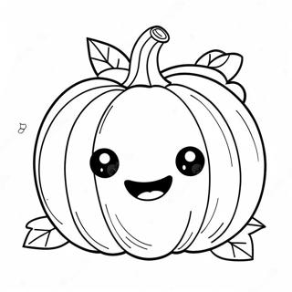 Cute Kawaii Pumpkin Coloring Page 40794-32600