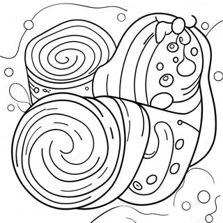 Colorful Jelly Roll Coloring Page 40823-32606