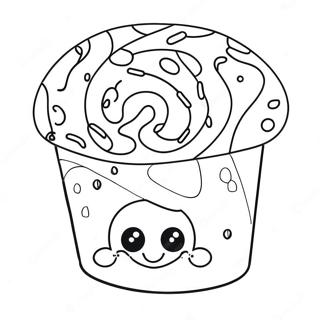 Cute Jelly Roll With Sprinkles Coloring Page 40824-32612