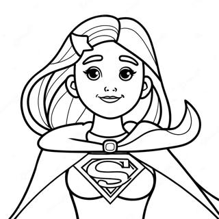 Empowered Girl With Superhero Cape Coloring Page 40834-32618