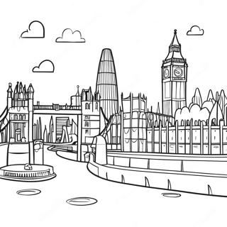 London Skyline Coloring Page 40843-32622